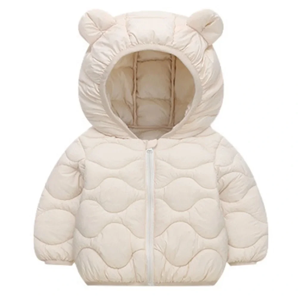 Hooded Quilted Puffer Jacket With Bear Ears
